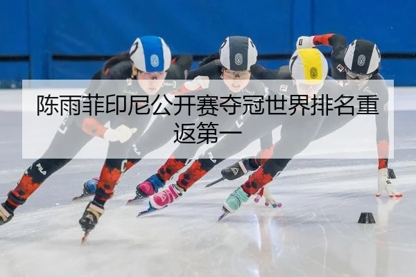 陈雨菲印尼公开赛夺冠世界排名重返第一